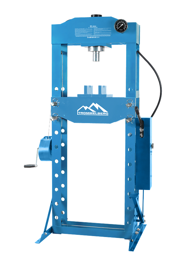 Пресс гидравлический напольный на 30 т с двухскоростным насосом и лебедкой TROMMELBERG SD200830