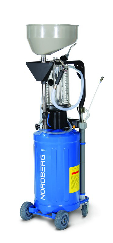 Установка для сбора масла пневматическая, 80 л (синяя) (ст.арт 2380) NORDBERG 2380B