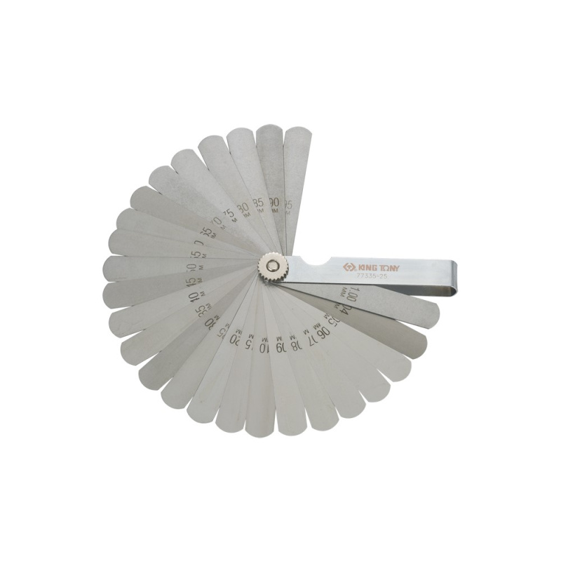 KING TONY Набор щупов для проверки зазоров, 0,04-1 мм, 25 предметов 77335-25