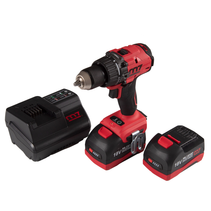 MIGHTY SEVEN Аккумуляторная дрель-шуруповерт 18 В, импульсная, кейс