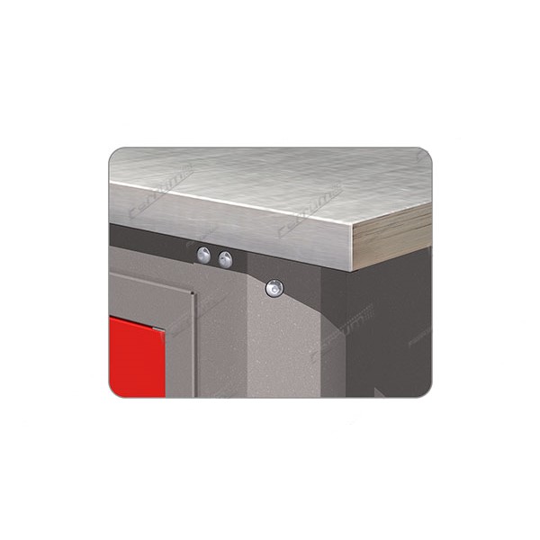 Столешница из влагостойкой шлифованной фанеры с оцинкованным кожухом 1,5мм FERRUM 24.319 G(30)