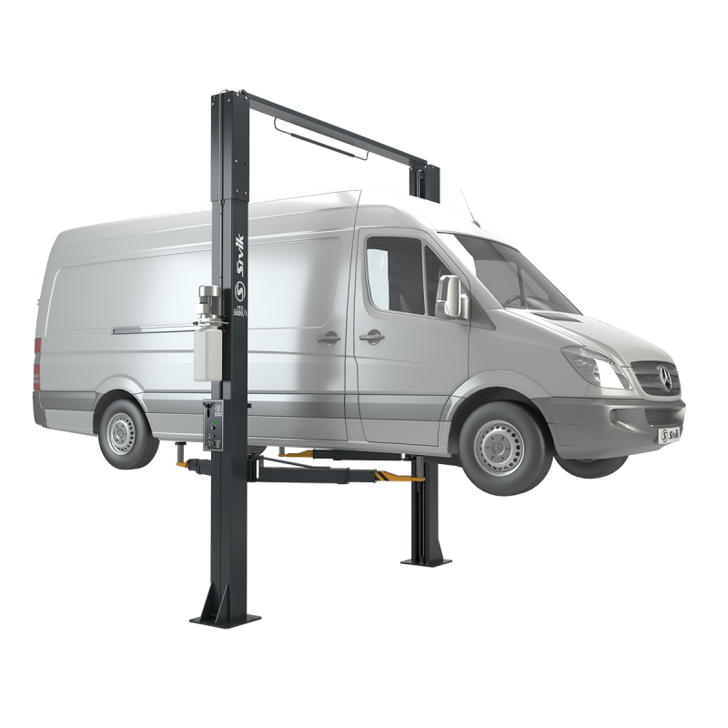 Подъемник двухстоечный электрогидравлический, г/п 5 т, ПГА-5000/1 (высокая версия для LCV) серый