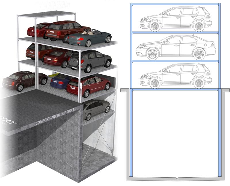 Независимый многоуровневый паркинг на улице Quadroparker N4903