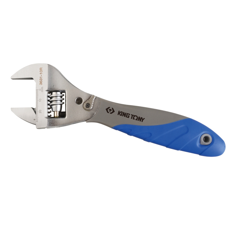 KINGTONY Ключ разводной Chrome 250 мм, с трещоточным механизмом 3631-10R