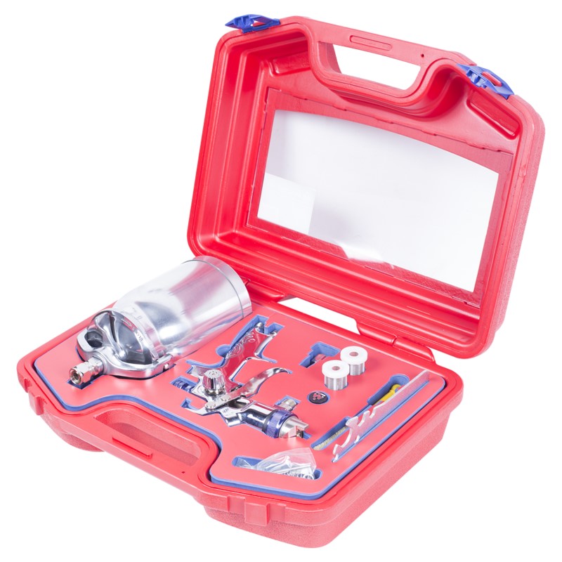 MACTAK Краскопульт высокого давления, сопло 2,5 мм, нижний бачок, кейс  670-125C				