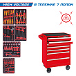 KING TONY Набор инструментов "HIGH VOLTAGE" в красной тележке, 117 предметов 934-117MRVE