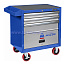 МАСТАК Тележка инструментальная, 3 ящика и отсек, синяя 522-03581B